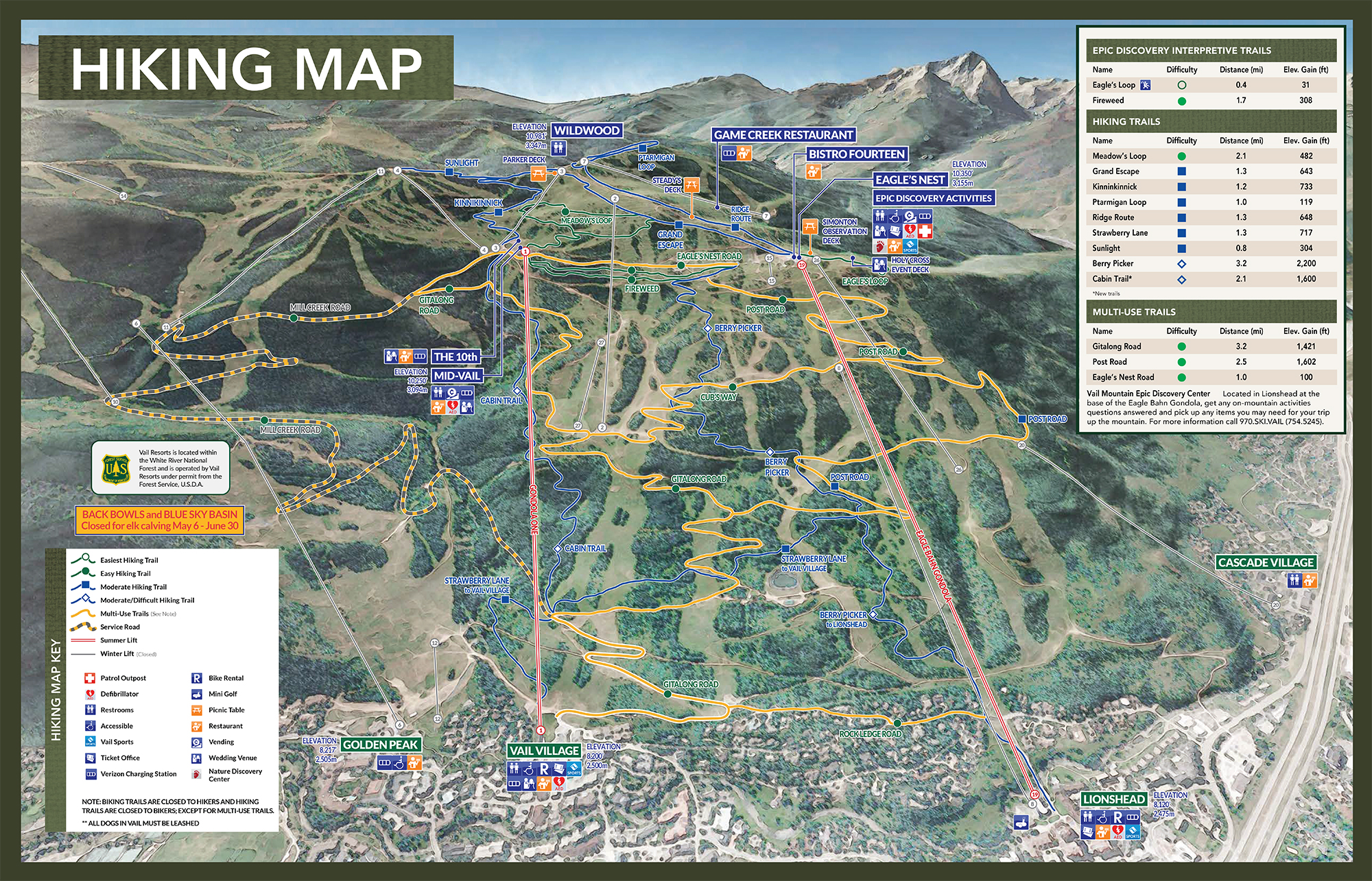 Vail Mountain Hiking Trail Map 2020 Hiking In Vail | Vail Mountain Lodging - Vail, Colorado